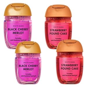 New Lot of 4 Bath & Body Works Mini Hand Sanitizers Purse Size 1 Oz.